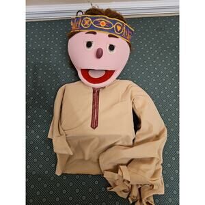 VTG Puppet Productions GIRL BROWN HAIR HIPPIE INDIAN Hand Puppet 70s 80s 20 in